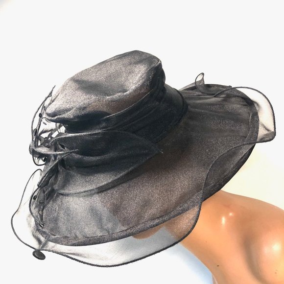 Whittall & Shon Black Tulle Hat main image 4